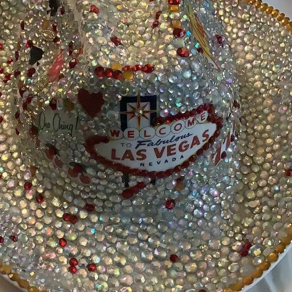 Red and Silver Sparkly Party Hat